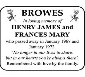 HENRY JAMES and FRANCES MARY BROWES