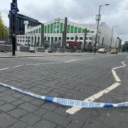 Police tape at Wembley Park after a bomb threat at the OVO Arena Wembley