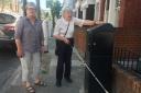 Cllr Caroline Russell and Jane with the offending charger in Battledean Road. Picture: Meera Pattni