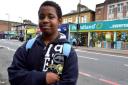 Test buyer Jacob Mosha outside Poundland in Seven Sisters Road, Islington, where he was unable to buy kitchen knives