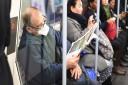 A man on the Jubilee line wearing a protective facemask. Picture: Kirsty O'Connor/PA Wire
