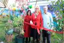 Sunita Hirani and John Poole with mayor of Brent Cllr Lia Colacicco launching the Brook Way Bio-Diversity Garden