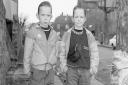 Two boys on a street in Harlesden early 1990s