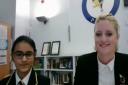 Dhruvi Patel with Preston Park Primary School headteacher Georgina Nutton. Picture: Naomi Clarke