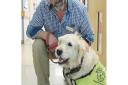 Dr Pike, Northwick Park Hospital's pet therapist, with owner consultant neonatal paediatrician Richard Nicholl