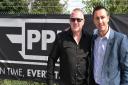 Truck tycoon Adam Hopcroft with sales and marketing director Mark Steel at the opening of PPL's new branch in west London. Picture: PPL