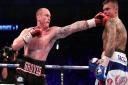 George Groves (left) in action against Martin Murray during their WBA International Super-Middleweight Championship at the O2 Arena, London.