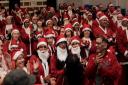 Hundreds took part in the Santa Dash