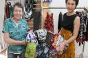 Teachers and clothes-makers Penny MacInnes and Aika Esenalieva open their new children's clothes shop in Archway Road, Highgate selling clothes made on the premises. Picture: Nigel Sutton