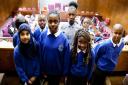 Chalkhill School pupils watch a citizenship ceremony at Brent Town Hall