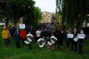 Protesters against Brent's plan to build a Block C on green space in Kilburn Square