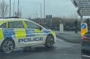 Police have blocked off roads to Brent Cross