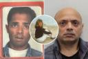Sandip Patel, pictured in 1994 and today, murdered Marina Koppel in 1994