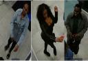 Police wish to identify these three people after an alleged racially-aggravated attack on two women in Wembley