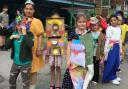 Children parade at Salusbury Primary School in Queen's Park