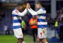 Sinclair Armstrong and Lyndon Dykes celebrate against Bournemouth