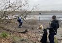 A clean-up event at Welsh Harp Reservoir