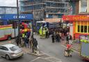 Emergency services called to a crash involving a moped and lorry in Wembley High Road