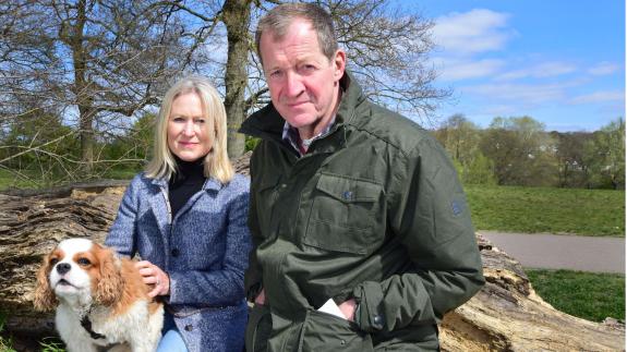 Brent & Kilburn Times: Alastair Campbell and Fiona Millar on Hampstead Heath with their dog Skye Brent & Kilburn Times: Alastair Campbell and Fiona Millar on Hampstead Heath with their dog Skye
