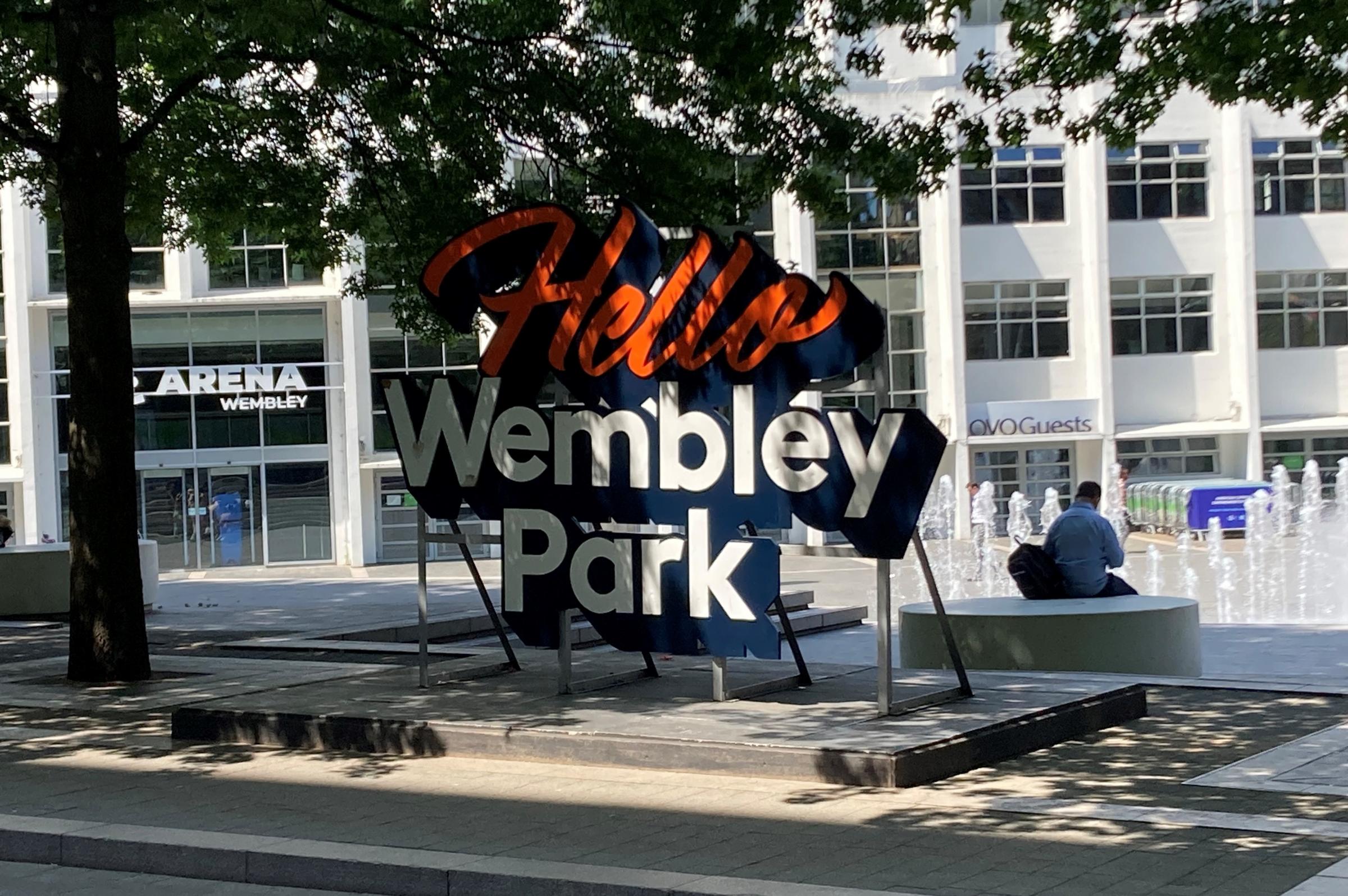 Wembley Park Sign. The Wembley Park district is also home to BOXPARK, the OVO Arena, and Brent Civic Centre. Image Credit: Grant Williams