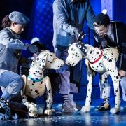 Pongo and Perdi in Regent's Park Open Air Theatre's production of 101 Dalmatians