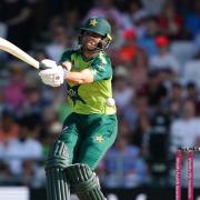 Pakistan's Shaheen Shah Afridi bats during the Twenty20 International match at Emerald Headingley, Leeds.