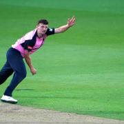 Middlesex's Luke Hollman in action during the Vitality Blast T20 match at the Kia Oval, London. Picture date: Friday June 25, 2021.