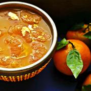 Kerstin's clementine jelly uses gold leaf for a special occasion