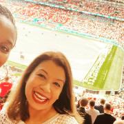 MPs Dawn Butler and Tulip Siddiq at the Euro 2020 final at Wembley