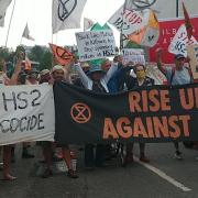 Kilburn campaigners join march against HS2. Picture: Crossroads A/V collective
