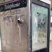 A filthy phone box in Harlesden that campaigners say attract drug dealers and prostitutes