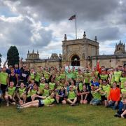Some members of the 237-strong Kensal Rise Triathlon team at just before the Bleinham Palace Triathlon took place.