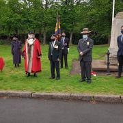 Mayor of Brent Cllr Lia Colacicco with Gurkhas and members of the Wembley & Sudbury Royal British Legion