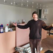 Joe Keating, one of the volunteers hoping to get Cricklewood Library's cafe finished