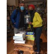 Zadie Smith and husband Nick Laird sign copies of their new book Weirdo in Offside Books, Willesden