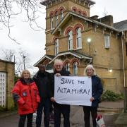 Campaigners outside Altamira in Stonebridge. Picture: Willesden Local History Society.