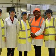 Dawn Butler MP on a visit McVities factory in 2018. Picture: Grahame Larter