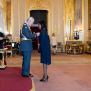 Connie Henry receives her MBE from King Charles III at Windsor Castle