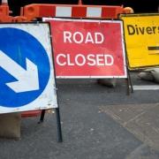 A stock image of road diversions after a burst main in Wembley