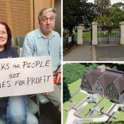 Sudbury residents have protested over plans for new homes at Barham Park in Wembley. Photos: LDRS/Brent Council