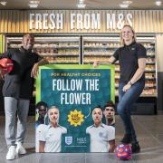 Former England internationals, Shaun Wright-Phillips and Faye White officially opened M&S inside Wembley Stadium