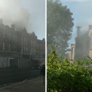 Smoke rising in Willesden Green