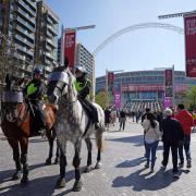 Police have said there will be a 'highly visible policing presence' at Wembley tonight (October 17). Photo from April 2022.