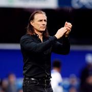 Gareth Ainsworth applauds the QPR fans after defeat against Leicester City