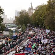Around 100,000 people took part in a pro-Palestine march on Saturday (October 28) in central London