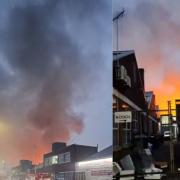 Residents on the street were asked by fire brigade to shut their windows and doors due to the heavy smoke