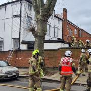 Firefighters were called after a blaze, described as an 'explosion'