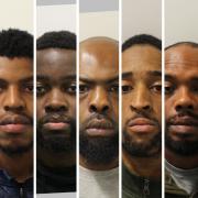 Jailed, L-R: FiratTato, Omari Knight, Sahid Kpaka, Kadeem Hibbert, Bruce Hutchinson, Andre Brown-Watson and Courtney Forrester
