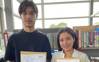 Muhammed Romaan & Michelle Zambrano Veloz scored high GCSE results despite speaking little English when they started secondary school