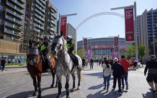 Police have said there will be a 'highly visible policing presence' at Wembley tonight (October 17). Photo from April 2022.